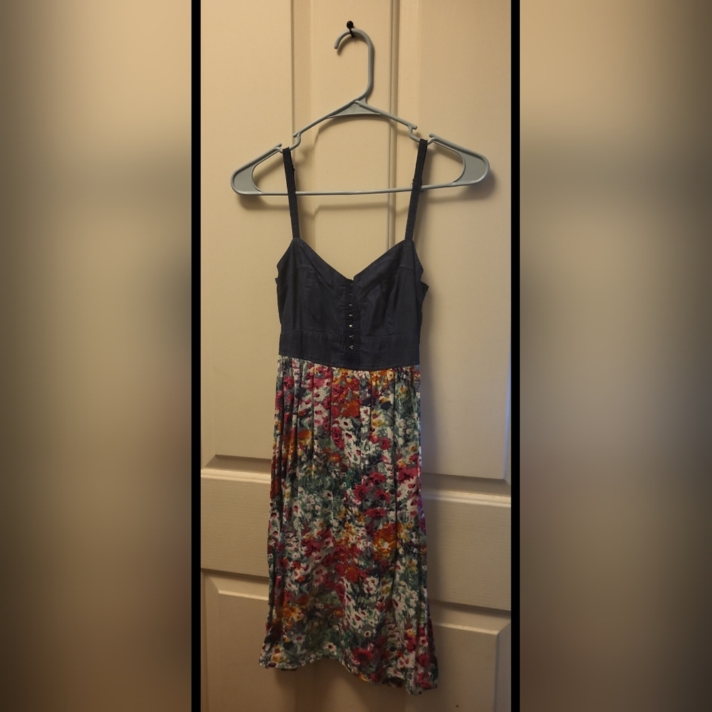 Colorful Flower Pattern Dress